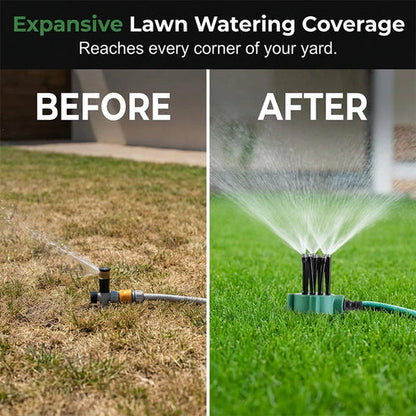 Lawn Sprinkler Roof Cooling Sprinkler 360 Degree Garden Automatic Multi-head Sprinkler