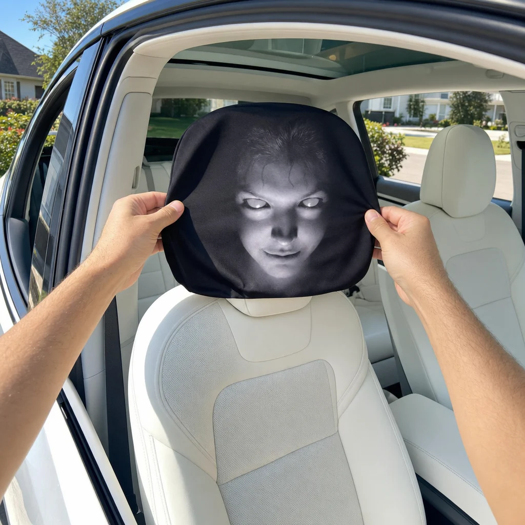 ✨The Grinning Headrest Cover