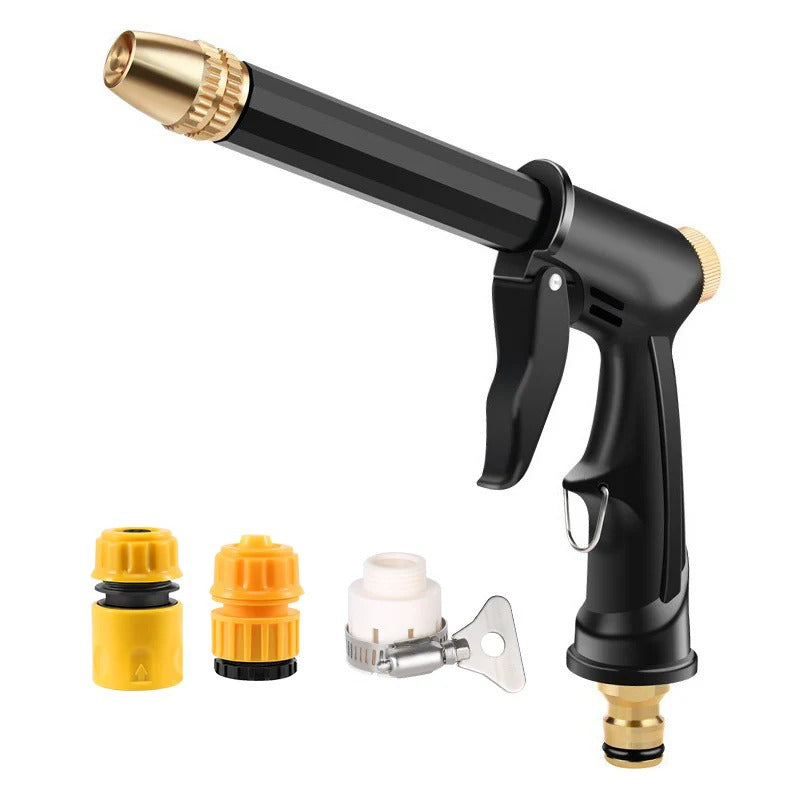 High-pressure car wash water gun for home use, powerful booster nozzle with large water flow for washing cars and cleaning the ground, multifunctional water gun