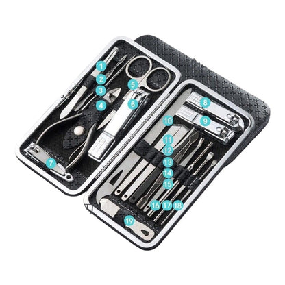 💥Christmas Sale 50% OFF💥Stainless Steel Manicure Sets with PU Leather Case