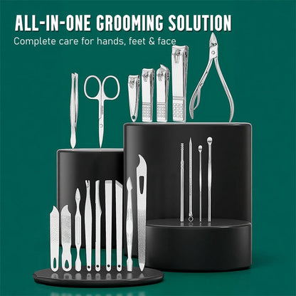 💥Christmas Sale 50% OFF💥Stainless Steel Manicure Sets with PU Leather Case