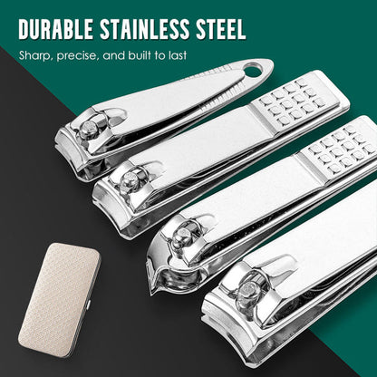 💥Christmas Sale 50% OFF💥Stainless Steel Manicure Sets with PU Leather Case