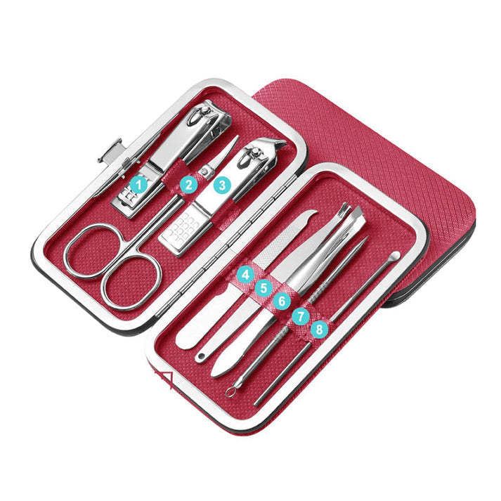 💥Christmas Sale 50% OFF💥Stainless Steel Manicure Sets with PU Leather Case