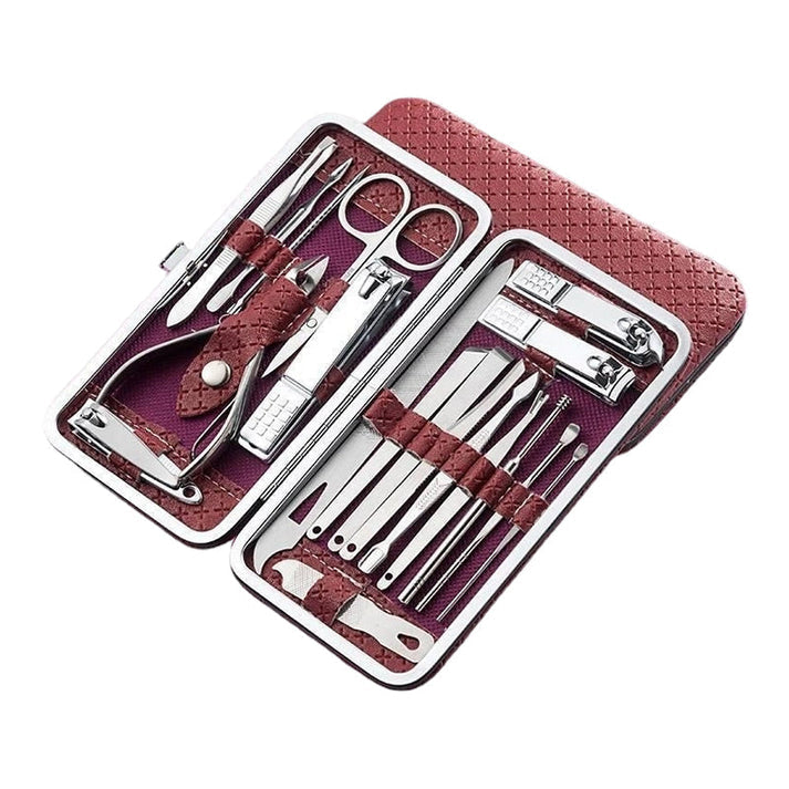 💥Christmas Sale 50% OFF💥Stainless Steel Manicure Sets with PU Leather Case