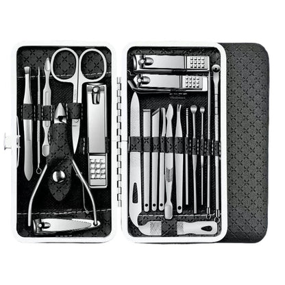 💥Christmas Sale 50% OFF💥Stainless Steel Manicure Sets with PU Leather Case