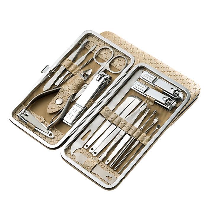 💥Christmas Sale 50% OFF💥Stainless Steel Manicure Sets with PU Leather Case