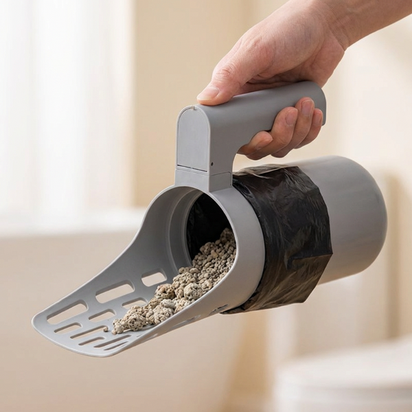 Cat Litter Scoop With Integrated Trash Can – Efficient Sifting & Large Capacity – Hygienic Essential