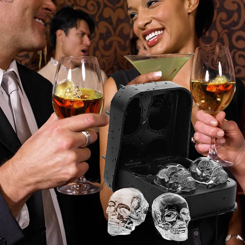 DIY Halloween Silicone Skull Ice Cube Tray