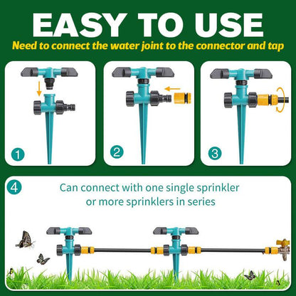 Floor Plug-in Large Three-fork Automatic Rotating Sprinkler-