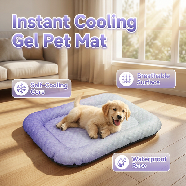 Pet Cooling Mat For Dogs & Cats  Naturally Cool Ice-Silk Pad Breathable, Washable & Soft  For Floors, Sofas & Car Travel Multiple Sizes Gradient Colours