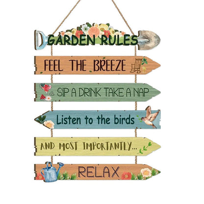 ⏳Limited-time 48% off⏰Rustic Wooden Garden Hanging Sign Wall Decor Plaque