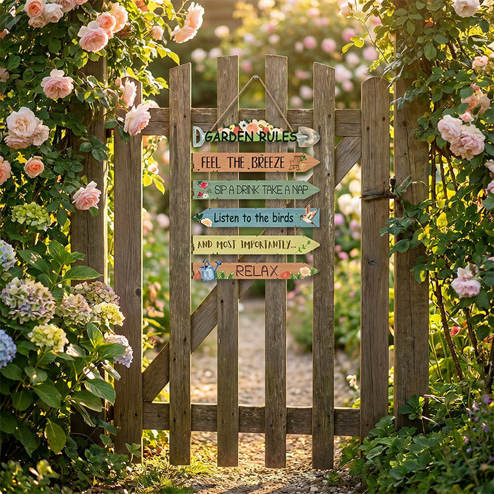 ⏳Limited-time 48% off⏰Rustic Wooden Garden Hanging Sign Wall Decor Plaque