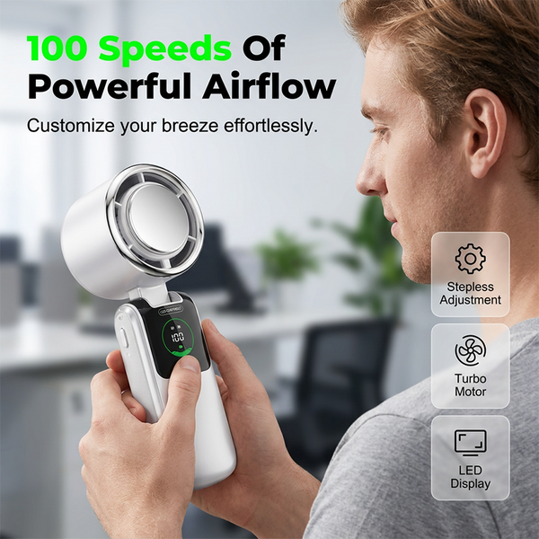 Foldable Handheld Fan With Semiconductor Cooling Plate