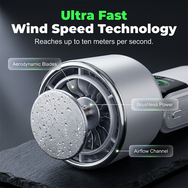Foldable Handheld Fan With Semiconductor Cooling Plate