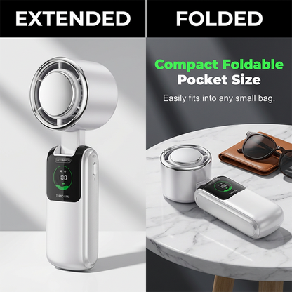 Foldable Handheld Fan With Semiconductor Cooling Plate
