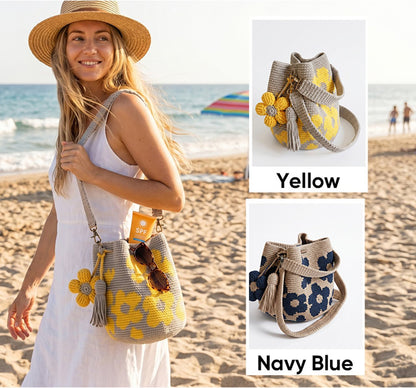 Crochet Flower Tote Bag